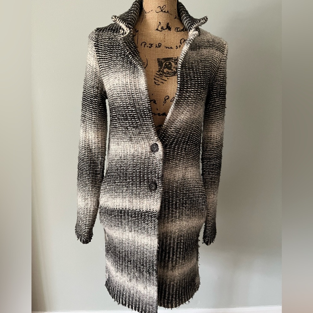 Lucky Brand Black and Cream Cardigan